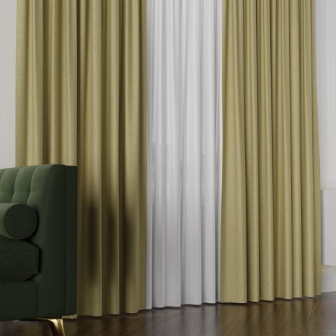 LUKRECJA Tkanina na zasłony, wys. 310cm, kolor 018 szałwiowy 535008/TDP/018/000310/1