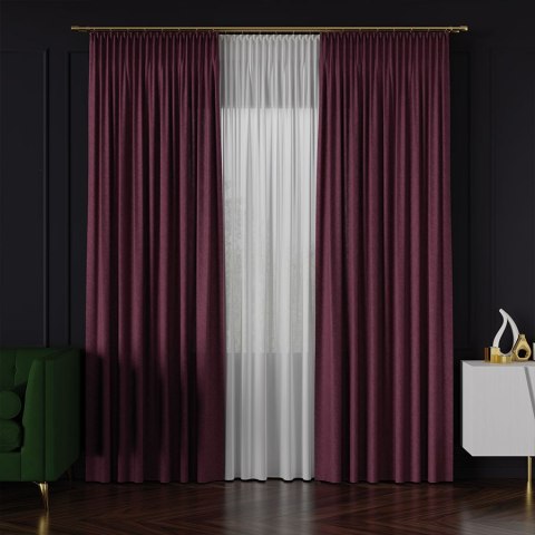 LUKRECJA Tkanina na zasłony, wys. 310cm, kolor 020 burgundowy 535008/TDP/020/000310/1