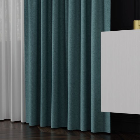 LUKRECJA Tkanina na zasłony, wys. 310cm, kolor 026 turkusowy 535008/TDP/026/000310/1