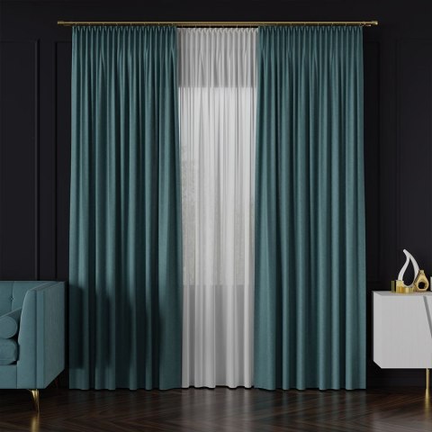 LUKRECJA Tkanina na zasłony, wys. 310cm, kolor 026 turkusowy 535008/TDP/026/000310/1