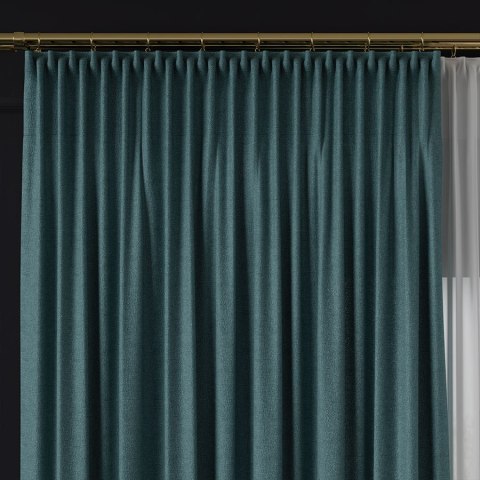 LUKRECJA Tkanina na zasłony, wys. 310cm, kolor 026 turkusowy 535008/TDP/026/000310/1