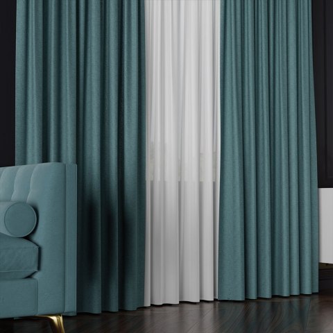 LUKRECJA Tkanina na zasłony, wys. 310cm, kolor 026 turkusowy 535008/TDP/026/000310/1