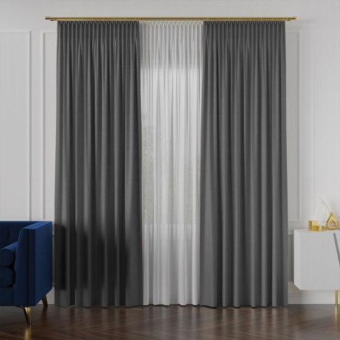 LUKRECJA Tkanina na zasłony, wys. 310cm, kolor 031 szary 535008/TDP/031/000310/1