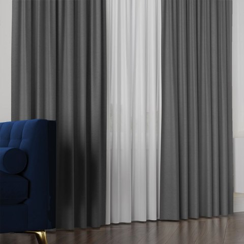 LUKRECJA Tkanina na zasłony, wys. 310cm, kolor 031 szary 535008/TDP/031/000310/1