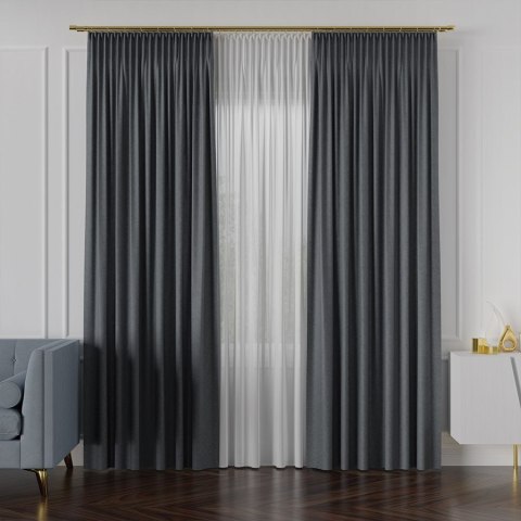 LUKRECJA Tkanina na zasłony, wys. 310cm, kolor 033 chłodny szary 535008/TDP/033/000310/1