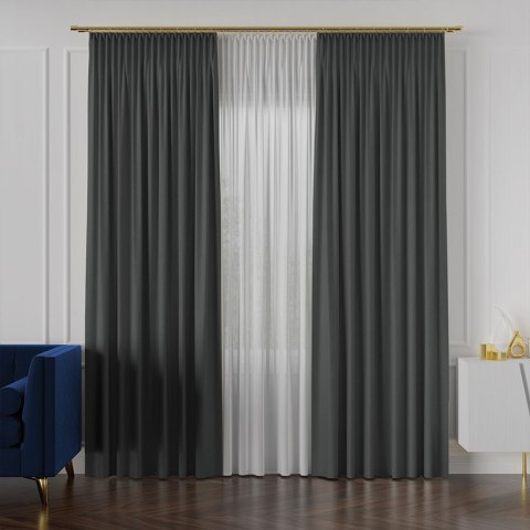 LUKRECJA Tkanina na zasłony, wys. 310cm, kolor 034 grafitowy 535008/TDP/034/000310/1