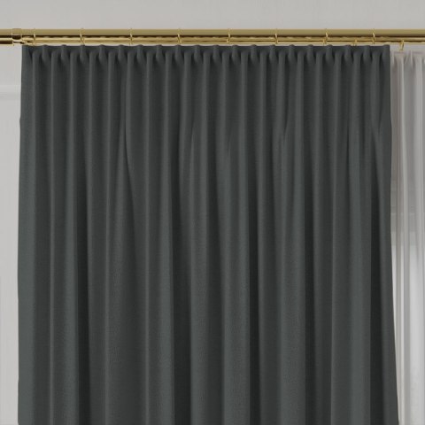 LUKRECJA Tkanina na zasłony, wys. 310cm, kolor 034 grafitowy 535008/TDP/034/000310/1