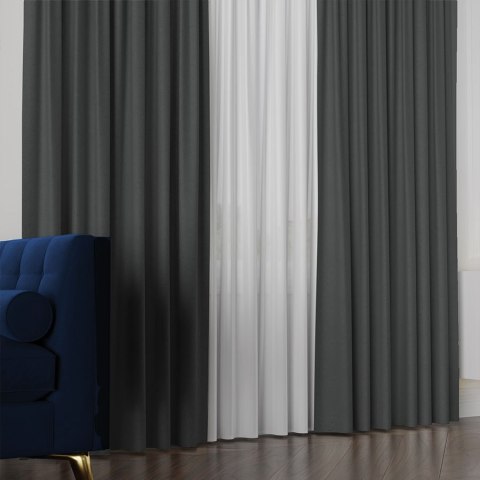 LUKRECJA Tkanina na zasłony, wys. 310cm, kolor 034 grafitowy 535008/TDP/034/000310/1