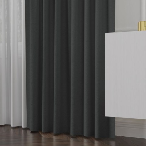 LUKRECJA Tkanina na zasłony, wys. 310cm, kolor 035 ciemny grafit 535008/TDP/035/000310/1