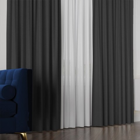 LUKRECJA Tkanina na zasłony, wys. 310cm, kolor 035 ciemny grafit 535008/TDP/035/000310/1