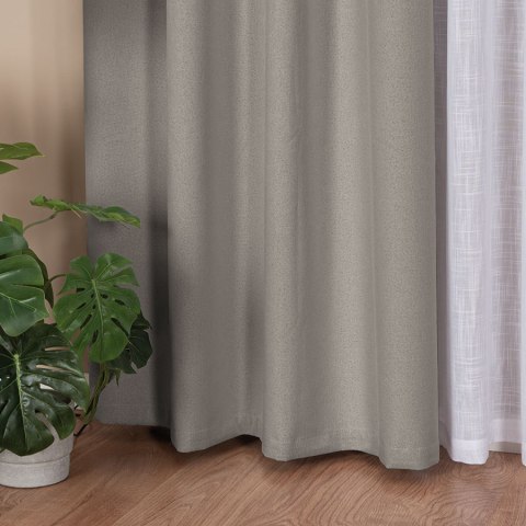 SUPER BLACKOUT Zasłona gotowa na taśmie, 230x140cm, kolor 009 szary TD0022/ZGT/009/140230/1