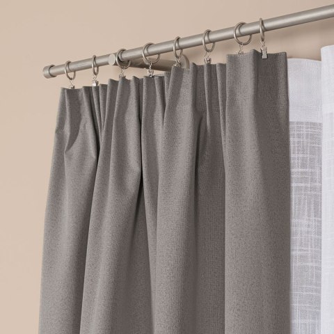 SUPER BLACKOUT Zasłona gotowa na taśmie, 250x140cm, kolor 009 szary TD0022/ZGT/009/140250/1