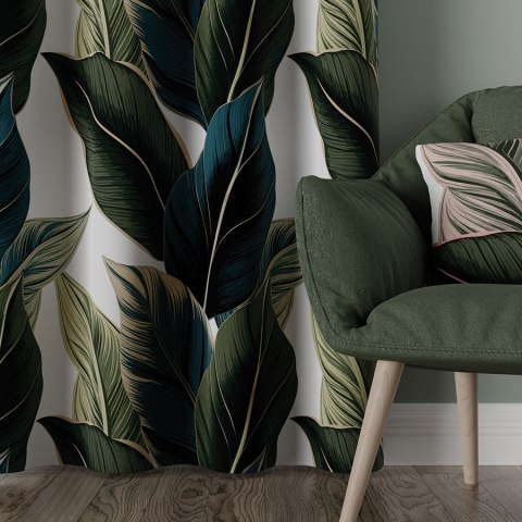 ZURIN Tkanina na zasłony BLACKOUT, wys. 300cm, kolor zielony D00243/BLC/001/000300/1