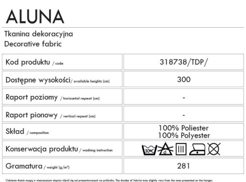 ALUNA Tkanina na zasłony, wys. 300cm, kolor 015 antracytowy 318738/TDP/015/000300/1