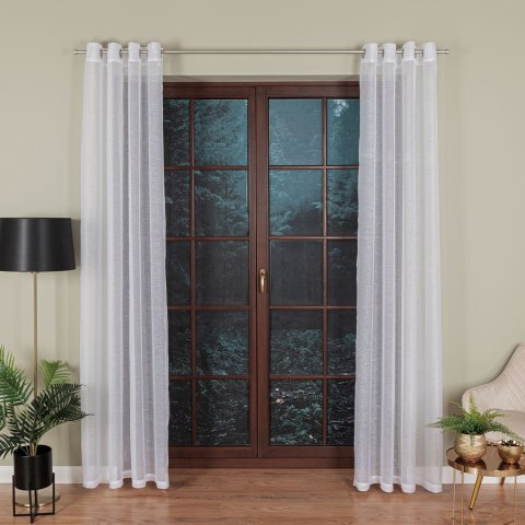 Firana gotowa na przelotkach, 140x250 cm, kolor biały 400001/FGP/001/140250/1