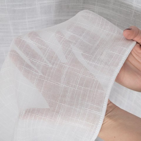 Firanka fantazyjna z ołowianką, wys. 300cm, kolor biały 400002/OLO/001/000300/1