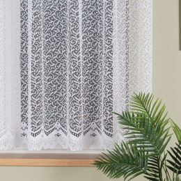 Firanka żakardowa ze wzorem po całości, wys. 160cm, kolor biały 004542/000/001/000160/1