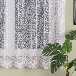 Firanka żakardowa ze wzorem po całości, wys. 180cm, kolor biały 004542/000/001/000180/1