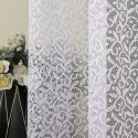 Firanka żakardowa ze wzorem po całości, wys. 180cm, kolor biały 004542/000/001/000180/1