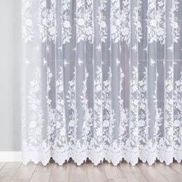 LUDWIKA Firanka żakardowa ze wzorem po całości, wys. 270cm, kolor biały 023092/000/001/000270/1