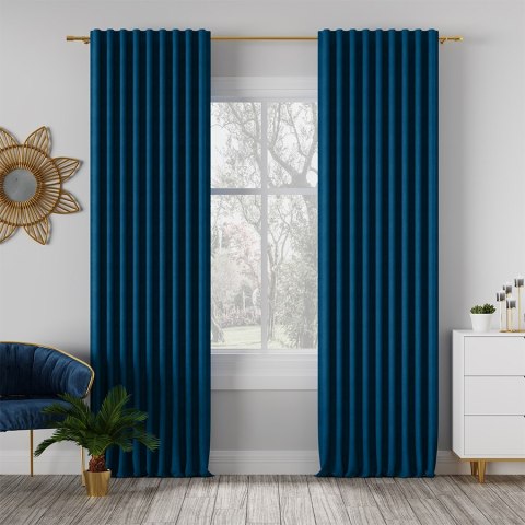 ADA Tkanina na zasłony, wys. 300cm, kolor 037 ciemny niebieski TD0024/TDP/037/000300/1