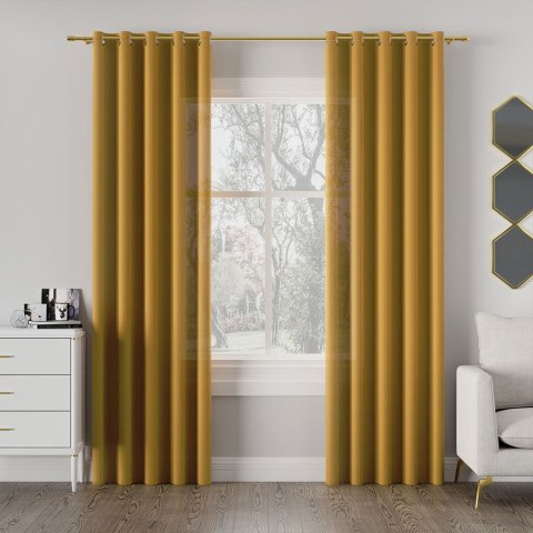 ARUBA Tkanina na zasłony wodoodporna, wys. 300cm, kolor 019 musztardowy 759330/TDP/019/000300/1