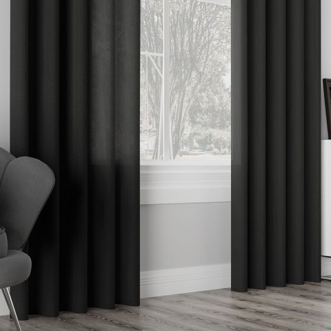 ARUBA Tkanina na zasłony wodoodporna, wys. 300cm, kolor 111 czarny 759330/TDP/111/000300/1