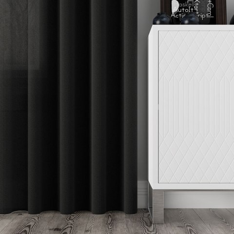 ARUBA Tkanina na zasłony wodoodporna, wys. 300cm, kolor 111 czarny 759330/TDP/111/000300/1