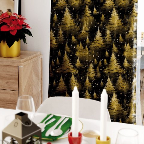 GWIEŹDZISTY LAS Tkanina na zasłony VELVET, szer. 150cm, kolor 006 czarny DBN264/VEL/006/150000/1