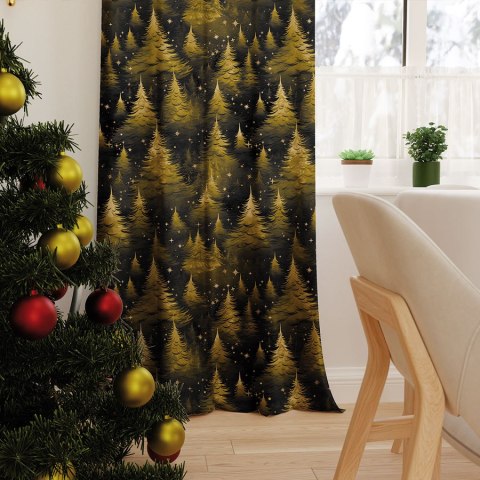 GWIEŹDZISTY LAS Tkanina na zasłony VELVET, szer. 150cm, kolor 006 czarny DBN264/VEL/006/150000/1