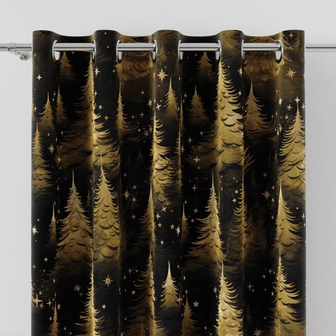 GWIEŹDZISTY LAS Tkanina na zasłony VELVET, szer. 150cm, kolor 006 czarny DBN264/VEL/006/150000/1