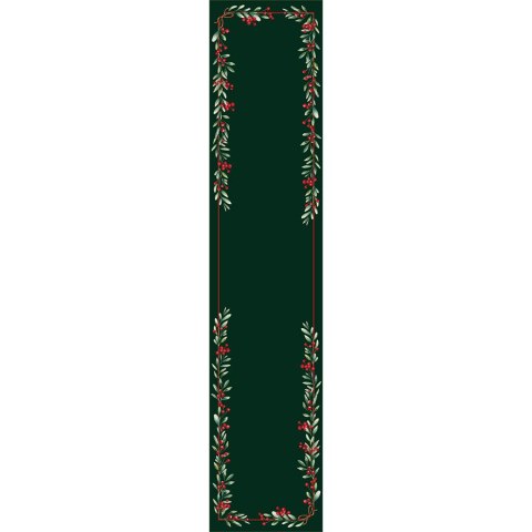 JARZĘBINA Bieżnik NINA WODOODPORNA, 38x180cm, kolor 002 zielony PBN273/KSP/C02/038180/1