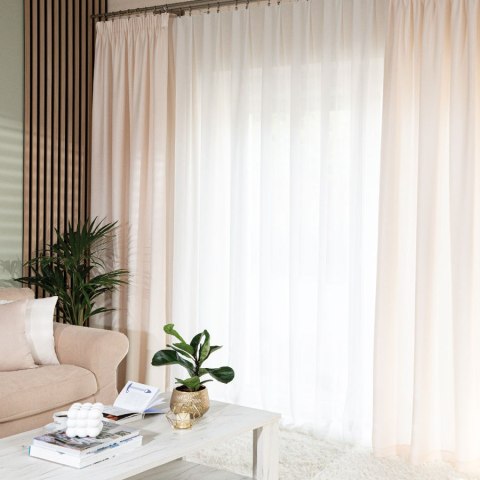 JODEŁKA Tkanina na zasłony, wys. 300cm, kolor 007 kremowy 724330/TDP/007/000300/1