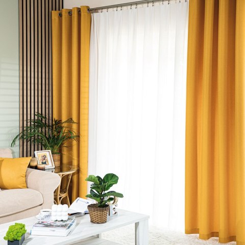 JODEŁKA Tkanina na zasłony, wys. 300cm, kolor 019 musztardowy 724330/TDP/019/000300/1