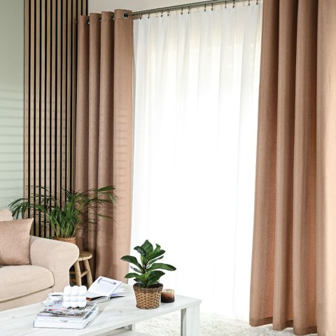 JODEŁKA Tkanina na zasłony, wys. 300cm, kolor 328 ciemny beżowy 724330/TDP/328/000300/1