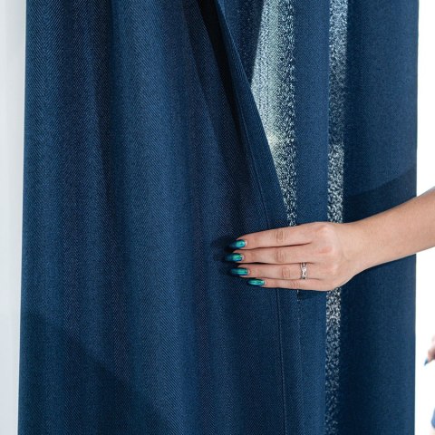 JODEŁKA Zasłona gotowa na przelotkach, 250x140 cm, kolor 011 niebieski 724330/ZGP/011/140250/1