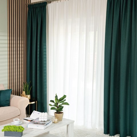 JODEŁKA Zasłona gotowa na taśmie, 250x140 cm, kolor 012 morska zieleń 724330/ZGT/012/140250/1