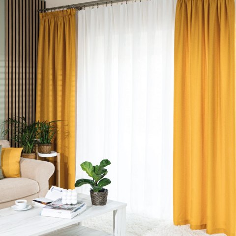 JODEŁKA Zasłona gotowa na taśmie, 250x140 cm, kolor 019 musztardowy 724330/ZGT/019/140250/1