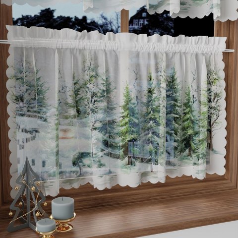 LAS ZIMĄ Zazdrostka woalowa, WOAL, 60x100cm, kolor 002 zielony PBN278/ZAZ/002/100060/1