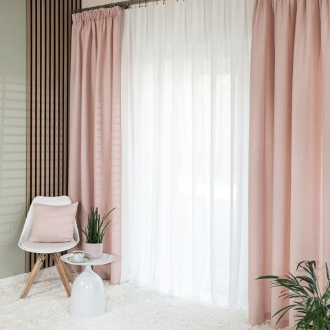 MOLLY Tkanina na zasłony, wys. 300cm, kolor 004 pudrowy róż 651350/TDP/004/000300/1