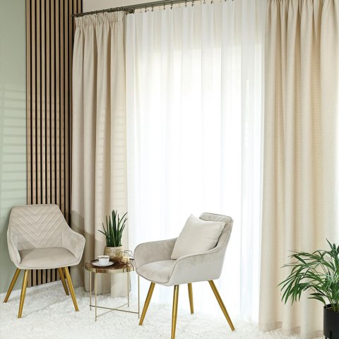 MOLLY Tkanina na zasłony, wys. 300cm, kolor 804 kremowy 651350/TDP/804/000300/1