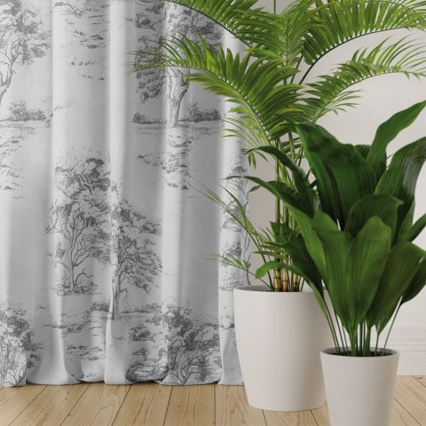 SILVANA Tkanina na zasłony typu MILAS, szer. 150cm, kolor 005 jasno szary D00231/MIL/005/150000/1