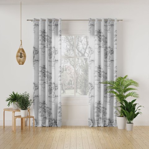 SILVANA Tkanina na zasłony typu MILAS, szer. 150cm, kolor 005 jasno szary D00231/MIL/005/150000/1