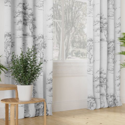 SILVANA Tkanina na zasłony typu MILAS, szer. 150cm, kolor 005 jasno szary D00231/MIL/005/150000/1