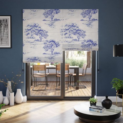 SILVANA Tkanina na zasłony typu MILAS, szer.150cm, kolor 007 granatowy D00231/MIL/007/150000/1