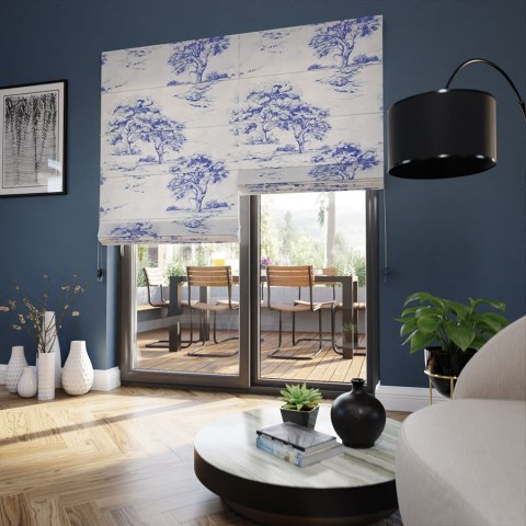 SILVANA Tkanina na zasłony typu MILAS, szer.150cm, kolor 007 granatowy D00231/MIL/007/150000/1