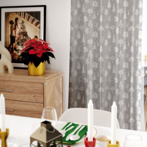 SREBRZYSTY LAS Tkanina na zasłony NINA WODOODPORNA, szer. 160cm, kolor 006 szary DBN270/NIW/006/160000/1