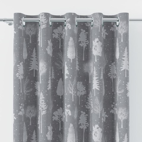 SREBRZYSTY LAS Tkanina na zasłony NINA WODOODPORNA, szer. 160cm, kolor 006 szary DBN270/NIW/006/160000/1