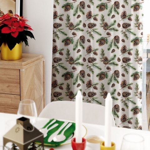 SZYSZKI Tkanina na zasłony NINA WODOODPORNA, szer. 160cm, kolor 004 beżowy DBN268/NIW/004/160000/1