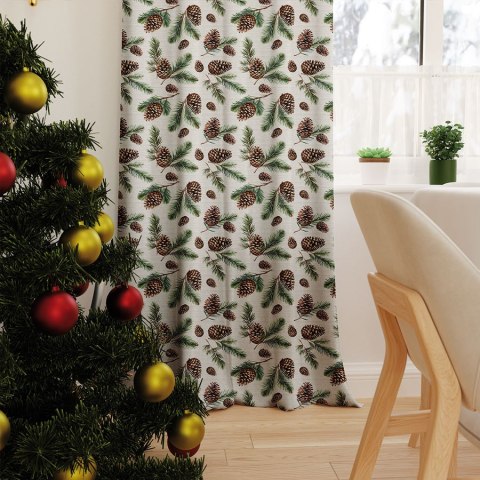 SZYSZKI Tkanina na zasłony NINA WODOODPORNA, szer. 160cm, kolor 004 beżowy DBN268/NIW/004/160000/1